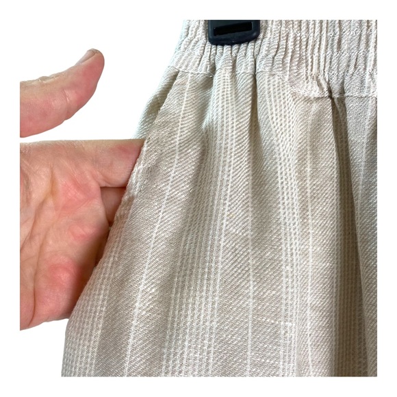 Linen Rayon Highwaist wide Leg  Pants by Forever 21 size Small Beige & C… - Picture 8 of 11